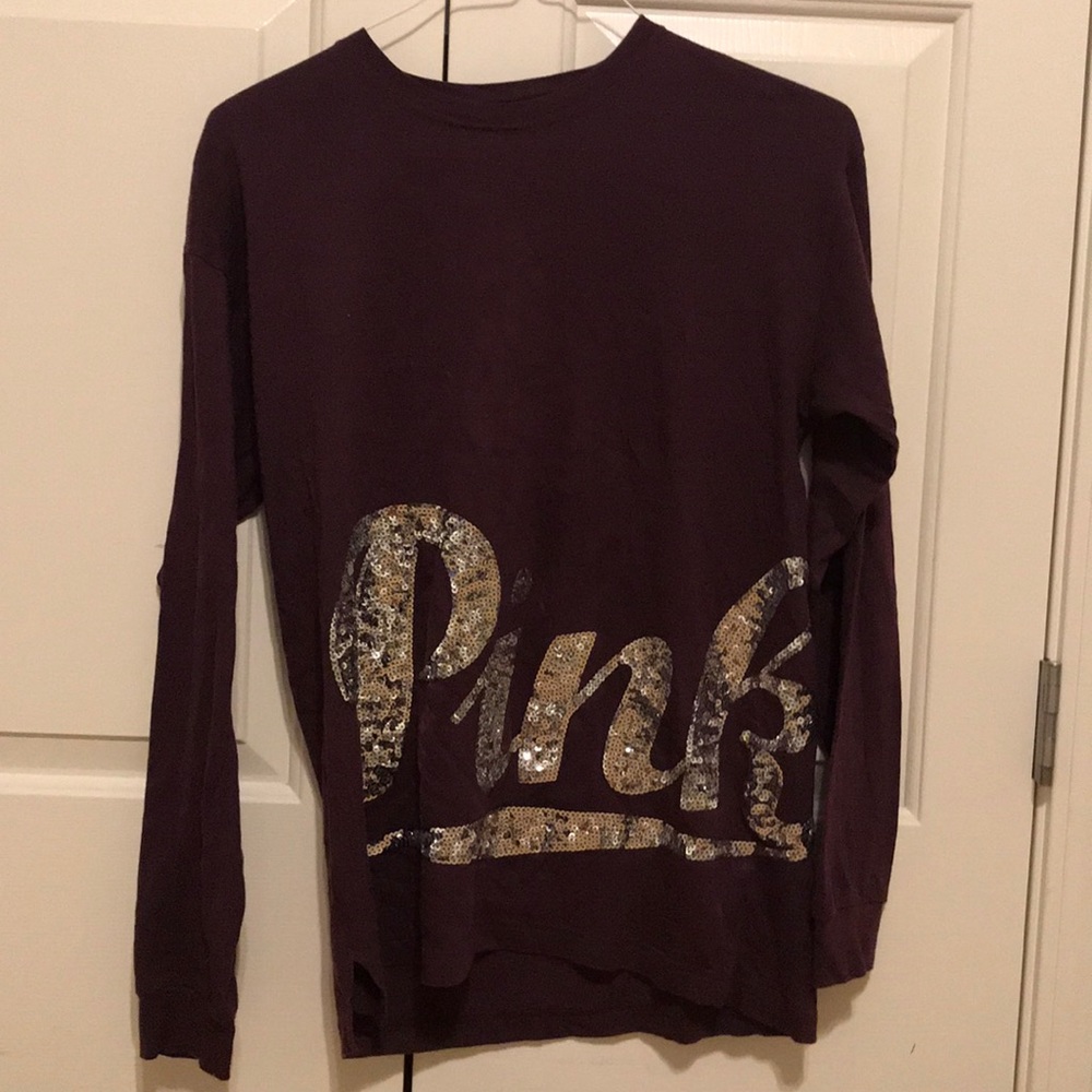Eggplant long sleeve tee